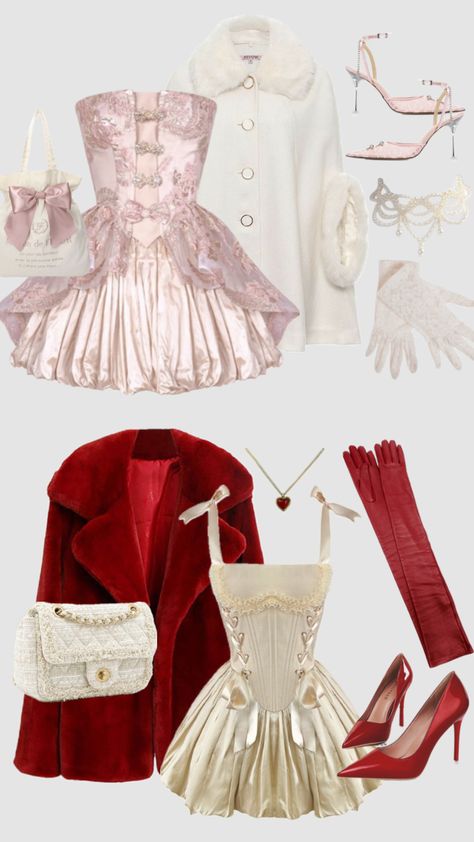 #rococo #rococofashion #coquettefashion #princesscore #princessfashion #royal #royalcore #valentinesdayoutfitinspo #valentinesdayoutfit #pinkaesthetic #redfashion #chanel #chanelaesthetic Rococo Aesthetic Fashion, Rococo Fashion Modern, Princess Outfits Royal, Tail Gown, Rococo Fashion, Modern Princess, Iconic Dresses, Royal Outfits, 2000s Fashion Outfits