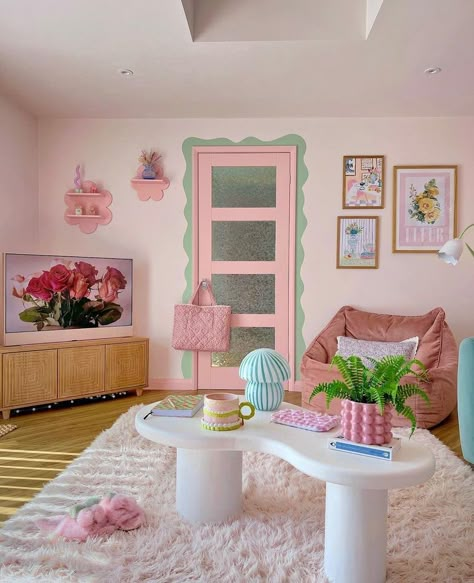 Pastel Living Room, Pastel Home Decor, Pastel House, Pastel Room, Pastel Decor, Cute Room Decor, Living Room Colors, Window Film, Dream House Decor