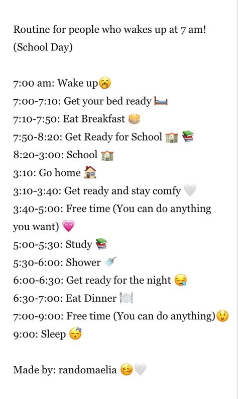 School Morning Routine Leave At 8:45, Morning Routines For School 7am, Morning Routine 7am Wake Up, School Routine 7 Am, School Morning Routine Wake Up At 7, 7am School Morning Routine, 7am Morning Routine For School, School Morning Routine Leave At 8 Wake Up At 7, Daily Routine Schedule School