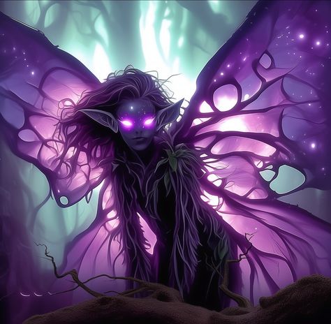 Evil Fairy Art, Fairy Warlock, Evil Fairy, Purple Fairy, Dark Fairy, Fairy Art, Monster Art, Character Creation, Dnd Characters