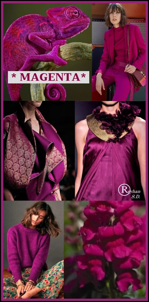 Viva Magenta Combination, Majenta Color Outfit, Viva Magenta Color Combination, Magenta Outfit Color Combos, Magenta Colour Combination, Viva Magenta Outfit, Viva Magenta Aesthetic, Magenta Color Combinations, Magenta Clothes