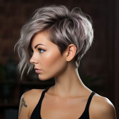 Short Hair Ideas For Fine Hair, Short Full Hairstyles, Swoop Bangs, Kort Bob, Edgy Short Haircuts, Shaggy Pixie, Short Shaggy Haircuts, Wavy Lob, Shaggy Haircuts