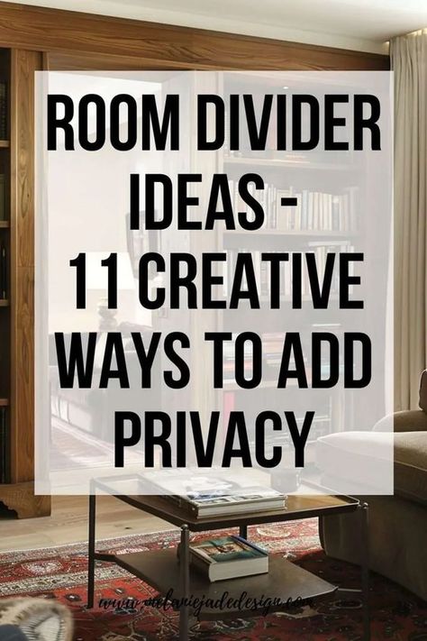 Explore 11 innovative room divider ideas that enhance privacy and add a touch of creativity to your living spaces. From sleek and modern designs to cozy and rustic solutions, these dividers not only serve a practical purpose but also act as decorative elements. Perfect for studio apartments, open floor plans, or any room needing distinct areas without sacrificing style. #RoomDividerIdeas #InteriorDesign #HomeDecor Modern Divider Design For Living Room, Divided Home Office, Divide Small Room Into Two Spaces, Ikea Separation Room Dividers, How To Separate Studio Apartment, House Separation Ideas, Room Divider For Angled Ceiling, Open Plan Divider, Bookshelf Room Divider Ideas Bedroom