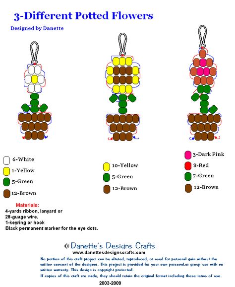 Pony Bead Dragonfly, Pony Bead Templates, Pony Bead Fruit Patterns, Free Pony Bead Patterns, Pony Bead Keychain Patterns Free, Beaded Keychain Patterns, Pony Bead Flower, Bead Pets Pattern Easy, Pony Bead Keychain Patterns