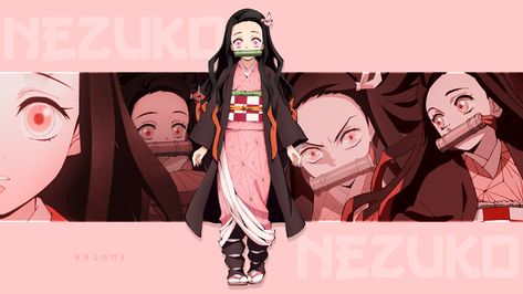 Nezuko on Behance Nezuko Wallpaper Laptop, Nezuko Wallpaper Desktop, Nezuko Banner, Nezuko Fanart, Nezuko Wallpaper, Mpreg Anime, Wallpaper Glitter, Iphone Wallpaper Glitter, Cute Laptop Wallpaper