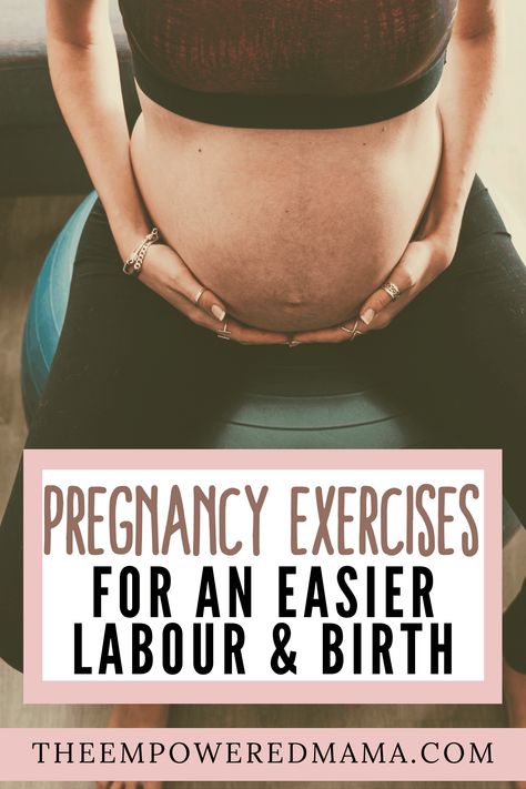 Stretches For Natural Birth, Birth Preparation Exercises, Birth Exercises, Exercises To Prepare For Labor, Exercise Ball Stretches, Birth Ball Exercises, Pregnancy Ab Workout, How To Widen Hips, Normal Birth