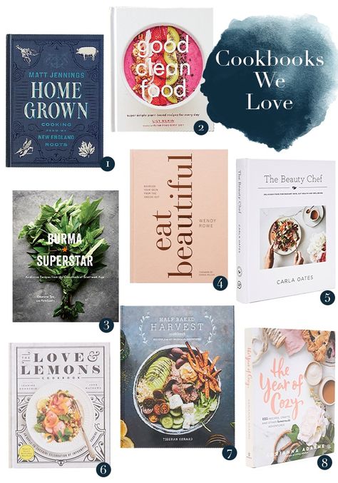 Our Favorite Cookbooks | Jess Ann Kirby Cookbook Recommendations, Beautiful Cookbooks, Neighborhood Activities, The Beauty Chef, Natural Beauty Brands, San Francisco Restaurants, Book Library, Best Cookbooks, Favorite Cookbooks