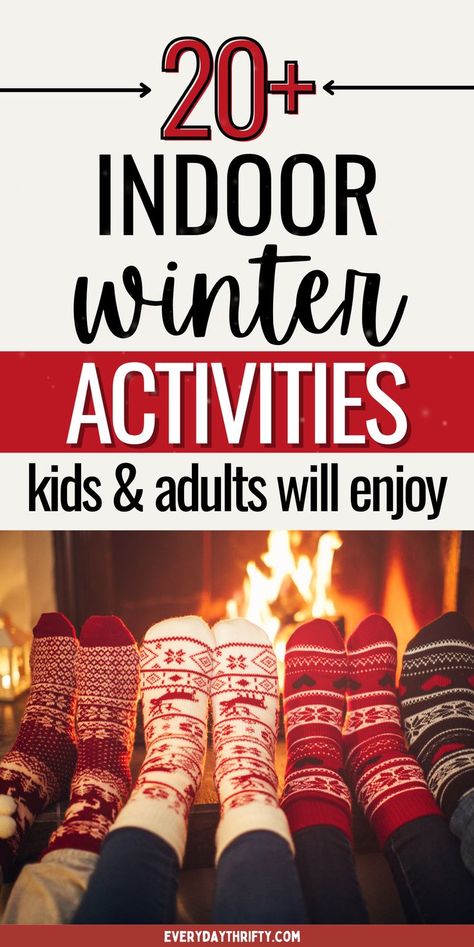 Keep your family entertained this winter with these indoor family activities! Perfect for kids, teens, and adults, these fun winter activities include DIY crafts, board games, and more. Great for a snowday or a quiet weekend indoors, these budget-friendly ideas will make your winter fun and engaging. Create your own winter bucket list with these productive activities and enjoy cozy family time without spending a fortune. Indoor Winter Activities, Cheap Family Activities, Cabin Activities, Winter Family Activities, Productive Activities, Free Family Activities, Christmas Activities For Families, Indoor Family, Fun Winter Activities