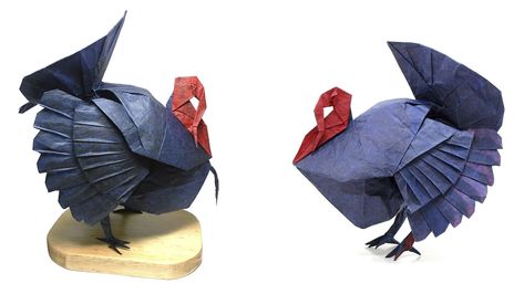 Bat Origami, Note Origami, Origami Turkey, Animal Origami, Origami Birds, Origami Yoda, Flowers Origami, Tutorial Origami, Origami Dragon