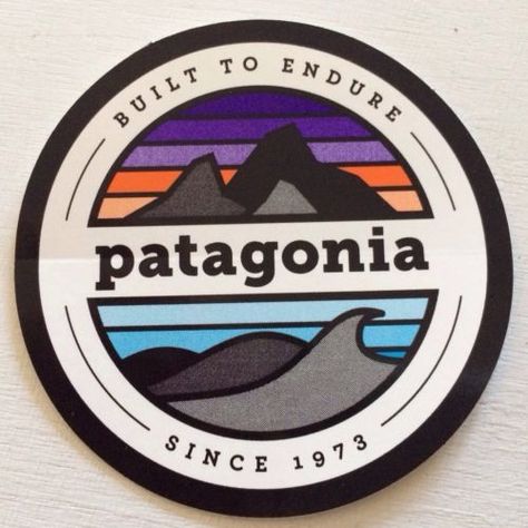 Patagonia Sticker, Patagonia Mountains, Patagonia Logo, Preppy Stickers, Desain Editorial, Hydroflask Stickers, Sticker Patches, Cool Stickers, Logo Sticker