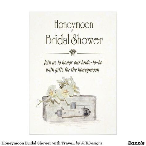 Honeymoon Bridal Shower with Travel Bag Honeymoon Shower, Travel Bridal Showers, Wedding Favors Packaging, Bridal Shower Champagne, Couple Wedding Shower, Wedding Gift Bags, Travel Theme, Bridal Shower Theme, Travel Themes