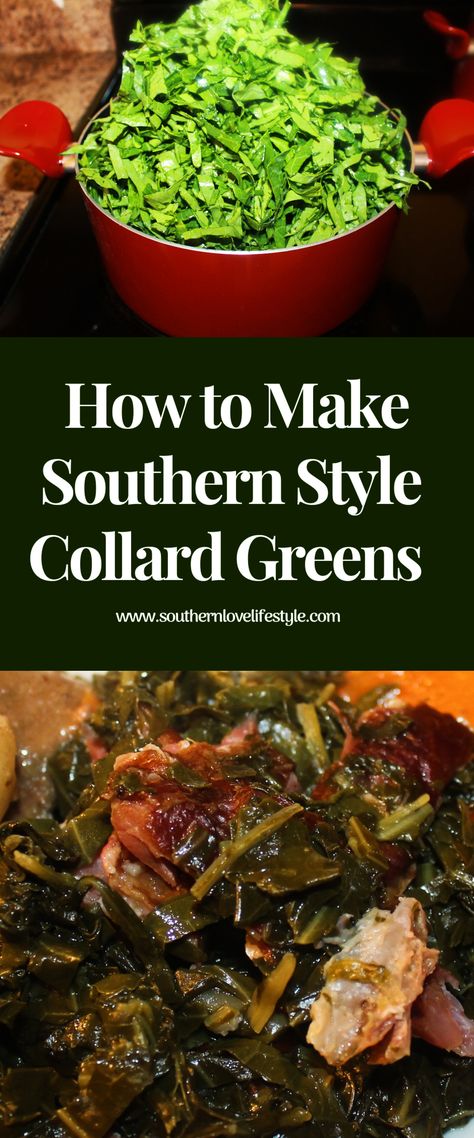 Hey Y'al!! How to cook collard greens is a very serious topic that needs to be discussed. In  the South cooking collard greens is an art form.  There is a misconception that you have to add onions, garlic, vinegar, and countless other pointless recipe items. Honestly, for a good pot of greens the only seasonings  needed are salt( as needed), pepper, and some type  of cured meat to flavor your greens. #collardgreens#southernrecipes#howtocookcollardgreens#bestcollardgreenrecipe#neckbones Meals With Collard Greens As A Side, How To Cook Greens Southern Style, The Best Collard Greens Recipe, Collared Greens Southern, How To Cook Collards Southern Style, Collard Greens Seasoning Recipe, Best Collards Recipe, How To Season Collard Greens, How To Cook Collard Greens Soul Food