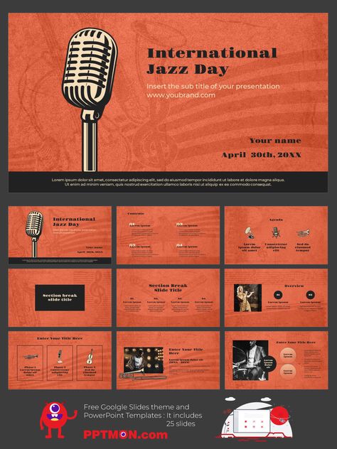 International Jazz Day Free Presentation Background Design – Google Slides Themes and PowerPoint Templates

#Jazz, #Illustration, #Vintage, #Retro, #Music, #Culture, #Event, #FREEPPTTEMPLATE, #POWERPOINTDESIGN, #POWERPOINTTEMPLATE, #GOOGLESLIDES, #GOOGLESLIDESTHEME, #GOOGLEPRESENTATION, #PRESENTATIONDESIGN, #FREEPOWERPOINTTEMPLATES

Powerpoint design, Powerpoint templates, Google slides, Google slides theme, Google presentation, Free powerpoint background, Presentation design Music Ppt Template, Music Presentation Template, Music Presentation Design, Music Powerpoint Background, Retro Presentation, Presentation Background Design, Music Presentation, Music Powerpoint, Jazz Illustration