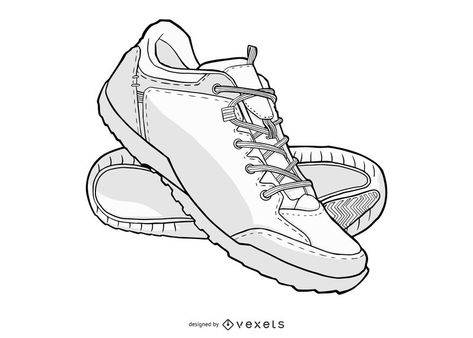 Sport shoes illustration #AD , #sponsored, #spon, #illustration, #shoes, #Sport Shoe Drawing, Inspiration Draw, Line Print, Shoes Illustration, Shoes Drawing, Car Illustration, Shoes Sport, Shirt Maker, Educational Projects