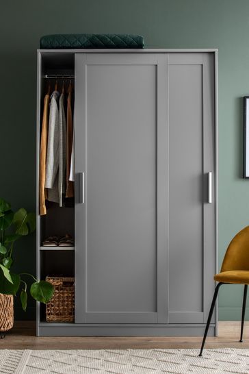 Sliding Wardrobe Design, Sliding Door Wardrobe Designs, Grey Wardrobe, Bedroom Ideas For Small Rooms Cozy, Double Wardrobe, Sliding Wardrobe Doors, Wardrobe Designs, Simple Wardrobe, Fitted Wardrobes