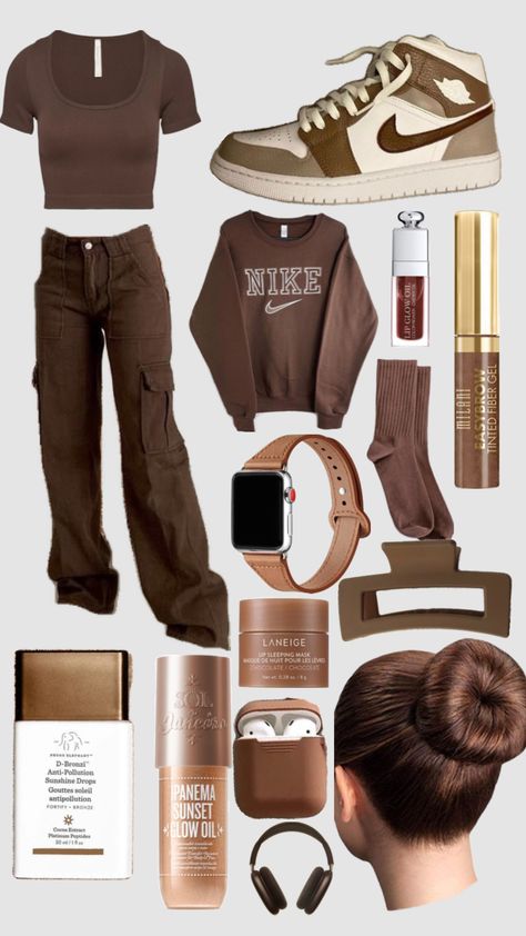 #brown Cinnamon Girl Outfit, Aesthetic Brown, Cinnamon Girl, Laneige Lip Sleeping Mask, Black Luxury, Outfit Aesthetic, Fit Inspo, Brown Beige, Outfits Aesthetic