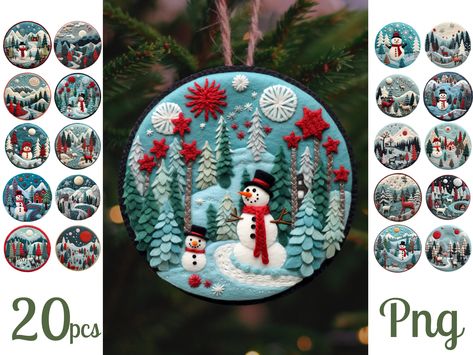 Christmas Ornament Printable, 3d Christmas Ornaments, Printable Ornaments, Ornament Printable, Christmas Tree Printable, Sublimation Christmas, Christmas Tree Decor, 3d Christmas, Felt Christmas Ornaments