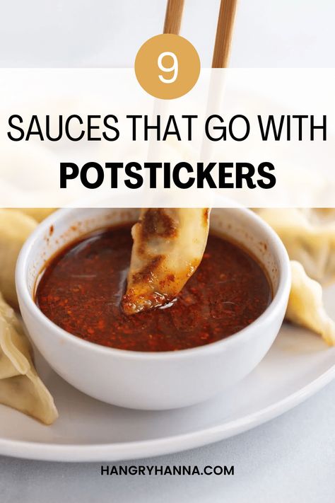 What Sauce Goes with Potstickers? (9 Sauces & Dips) – Hangry Hanna Pot Stickers Sauce, Pot Sticker Dipping Sauce Easy, Potsticker Dipping Sauce, Potsticker Sauce, Bbq Dipping Sauce, Different Sauces, Sauces And Dips, Dumpling Sauce, Homemade Bbq Sauce Recipe