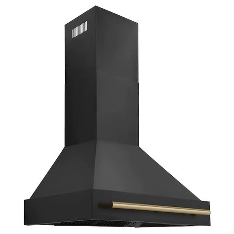 Black Stainless Steel Range Hood, Zline Range, Zline Autograph Edition, Zline Kitchen, Range Hood Vent, Steel Range Hood, Professional Appliances, Stainless Steel Hood, Kitchen Appliance Packages