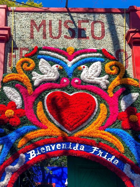 The Ultimate Self Guided Tour of Frida Kahlo's Casa Azul Museum | The Creative Adventurer Frida Kahlo Projects, Aztec Temple, Nickolas Muray, Frida And Diego, Frida Kahlo Art, Mexican Heritage, Mexican Home Decor, Mexico Art, Diego Rivera