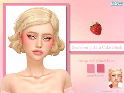 Strawberry Jam Cake, Jam Cake, Los Sims 4 Mods, The Sims 4 Skin, Makeup Cc, Outfit Choices, Pelo Sims, The Sims 4 Packs, Sims 4 Mm Cc