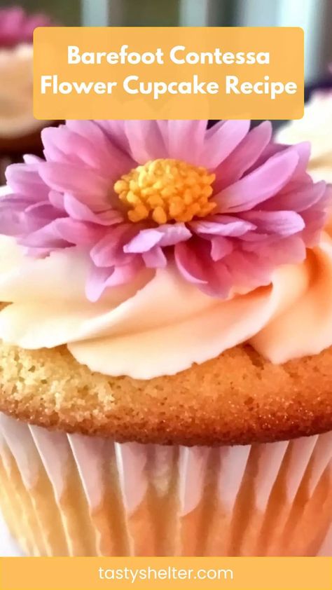 Barefoot Contessa Flower Cupcake Recipe – Tasty Shelter Flower Recipes, Flower Cupcake, Cupcake Pans, Vanilla Paste, Barefoot Contessa, Cupcake Recipe, Flower Cupcakes, Flower Food, Home Recipes