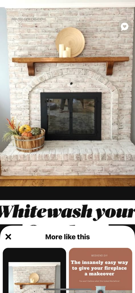 Brick Fireplace Remodel, Wash Brick Fireplace, White Wash Brick Fireplace, Painted Brick Fireplace, Painted Brick Fireplaces, Fireplace Redo, Best Area Rugs, Fireplace Update, Residence Design