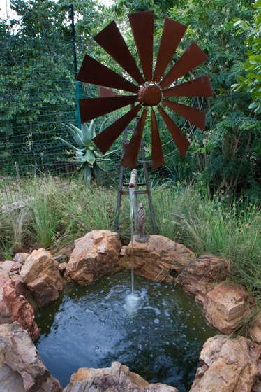 Windmill Water Feature Backyard Windmill, Diy Windmill, Windmill Water, Diy Water Feature, Garden Windmill, Indoor Water Features, Garden Water Feature, Small Water Features, Diy Water