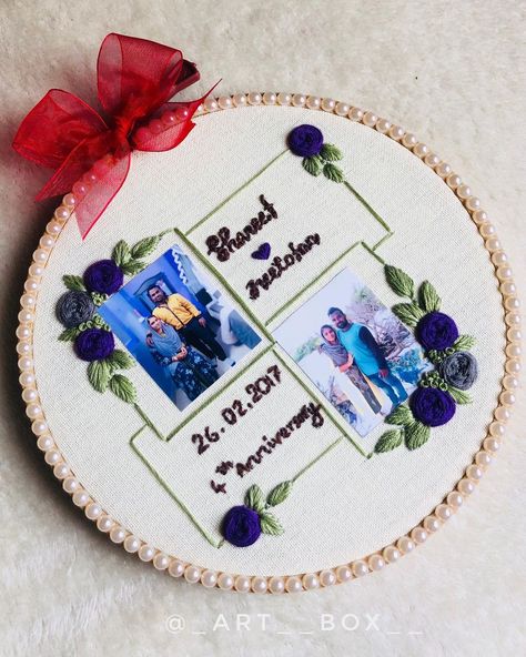 Photo Hoop Embroidery, Photo Embroidery Hoop Ideas, Engagement Embroidery, Embroidered Photography, Wedding Embroidery Hoop, Hoop Frame, Embroidery Hoop Art Diy, Portrait Embroidery, Basic Hand Embroidery Stitches