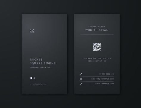 Vertical Business Card Design, Vertical Business Card, Clear Business Cards, Elegant Business Cards Design, Stationery Business Card, Make Business Cards, Qr Code Business Card, Metal Business Cards, Vertical Business Cards