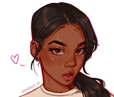 Likelihood Art, Black Love Art, Black Art Pictures, Clip Studio Paint, Dope Art, Cute Art Styles, Girls Cartoon Art, Black Women Art, Sketchbook Art Inspiration