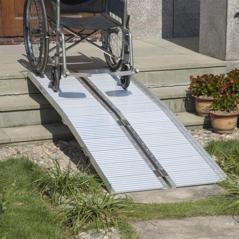 8 of the Best Portable Ramps for Wheelchairs When Traveling Wheelchair Ramp Design, Gait Training, Scooter Ramps, Ramp Stairs, Portable Wheelchair Ramp, Portable Wheelchair, Ramp Design, Portable Ramps, Access Ramp