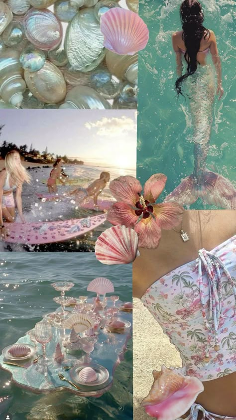 #mermaid #summer #magic #memaidcore 🌺🐚 Mermaid Vibes Aesthetic, Mermaid Beach Aesthetic, Mermaid Wedding Aesthetic, Mermaid Summer Aesthetic, 2000s Mermaid Aesthetic, Mermaid Aesthetic Party, Mermaid Core Birthday, Mermaid Outfit Drawing, Ocean Mermaid Aesthetic