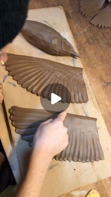 23K likes, 91 comments - sarahjconti November 4, 2022: "Makin feathers with my fingers for this meadowlark 🪶" Bird Sculpture Clay, Bird Clay, Birds Sculpture, Ceramic Birds Sculpture, Cement Ideas, Bird Template, Clay Bird, Pottery Animals, Clay Sculptures