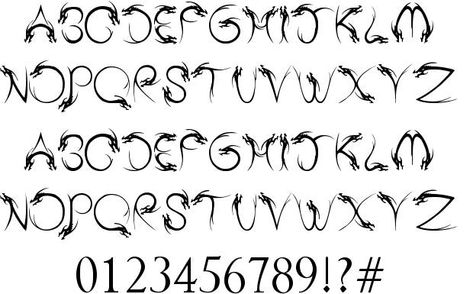 Tribal Dragon font Dragon Font Alphabet, Dragon Letters, Dragon Font, Dragon Alphabet, Copy And Paste Fonts, Ink Logo, Calligraphy Worksheet, Fancy Writing, Cute Text Symbols