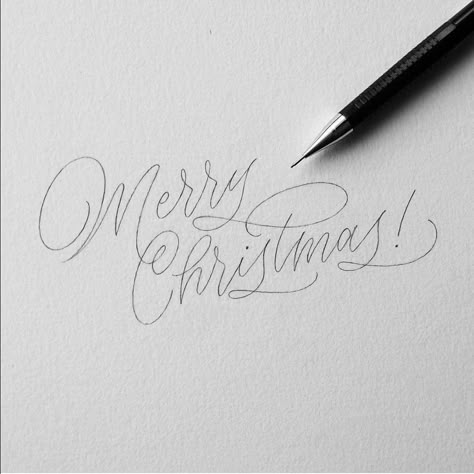 Happy New Year Calligraphy Design, Merry Christmas Lettering Fonts, Merry Christmas Handlettering, Christmas Card Calligraphy, Christmas Handlettering, Happy New Year Calligraphy, Merry Christmas Writing, New Year Calligraphy, New Year Typography