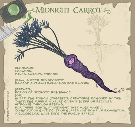 Magical Plants Art, Dnd Plants, James Gifford, Fictional Disease Art, Magic Ingredients, Magic Food, Dungeon Master's Guide, D D Items, Magic Herbs