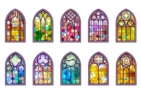 Stained Glass Windows Church, Stain Glass Window Art, Gothic Windows, Window Drawing, Desain Buklet, Stained Glass Church, زجاج ملون, Mosaic Frame, Glass Window Art