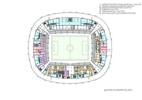 Gallery of Sivas Stadium / Bahadir Kul Architects - 1 Stadium Plan, Stadium Architecture, Ecology Design, Stadium Design, Heavy Snow, Media Unit, Solar Heating, Energy Use, Pressure Points