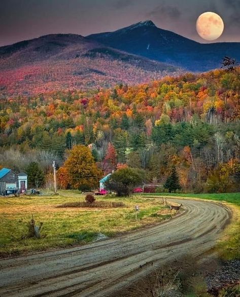 Green Mountains Vermont, Green Mountains, Moon Rise, Autumn Beauty, Green Mountain, The Hunter, Autumn Colors, Vermont, The Scene