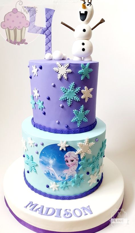 Frozen Elsa Cake Topper, Elsa Cake Toppers, Pastel Frozen, Elsa Cake, Elsa Cakes, Frozen Birthday Cake, 2 Tier Cake, Frozen Theme, Frozen Cake