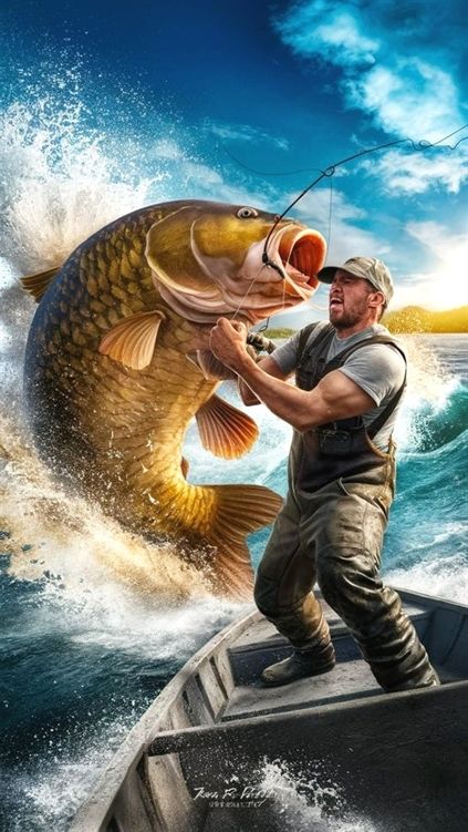 Fishing Tattoo Design, Canada Tattoo, Common Carp, Fishing 101, Action Photos, Dynamic Action, Fishing Photos, Fish Artwork, Fishing Photography