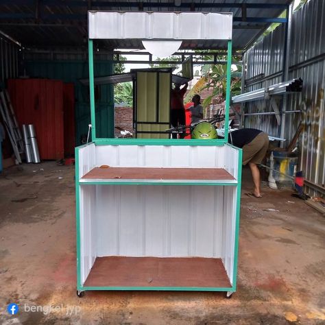 Collapsible Food Cart, Food Stand Design, Restaurant Setting, Stall Decorations, Food Stall Design, Gerobak Dorong, Small Restaurant Design, Mobile Coffee Shop, Food Kiosk