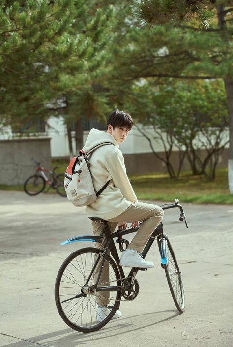 Photo Pose For Man With Bike, Person On Bike Reference, Person Riding Bike Reference, Riding Bike Reference, Riding Bicycle Aesthetic, Person On Bike, Pose With Bike, Bicycle Reference, Bike Reference