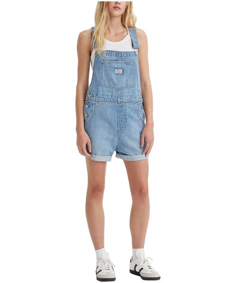 Levi's Women's Vintage Short Overalls | Marks Levi Overalls Shorts, Shorteralls Outfits, Overalls Shorts Outfit, Jean Overall Shorts, Jeans Romper, Jean Short Overalls, Denim Shortalls, Overalls Shorts, Overalls Outfit