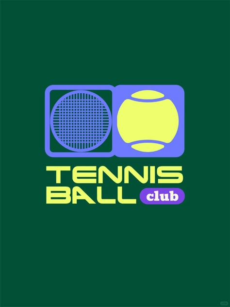 Tennis Branding Design, Tennis Club Logo Design, Tennis Ball Logo, Tennis Design Graphic, Tennis Club Branding, Tennis Logo Design, Tennis Graphic Design, Tennis Club Design, Club Logo Ideas