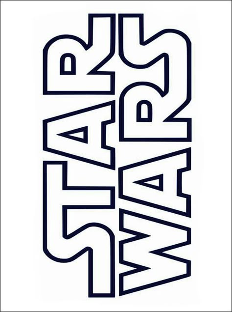 Logo No Background, Star Wars Party Decorations, Star Wars Logos, Star Wars Stencil, Star Wars Silhouette, Star Wars Coloring, Star Wars Classroom, Star Wars Birthday Cake, Star Wars Decal