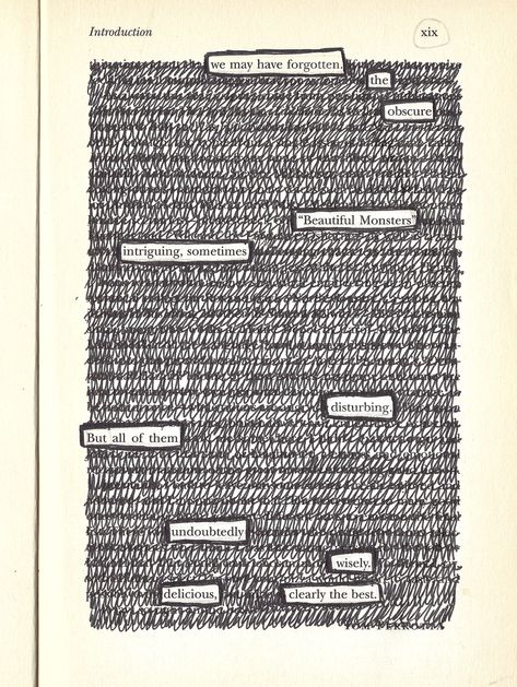 Blackout Book, Erasure Poetry, Blackout Poetry Art, Found Poem, Blackout Poems, Found Poetry, Poetry Journal, Book Page Art, Blackout Poetry