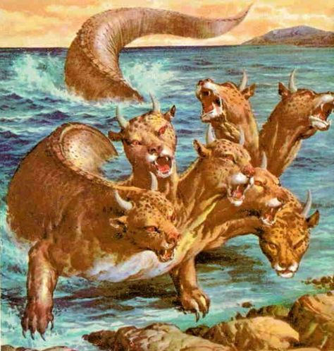 The beast has seven heads and ten horns, each having a crown. Description from pinterest.com. I searched for this on bing.com/images Revelation Prophecy, Beast Of Revelation, End Times Prophecy, Bible Pictures, 다크 판타지, Book Of Revelation, Biblical Art, King James Bible, Spiritual Warfare