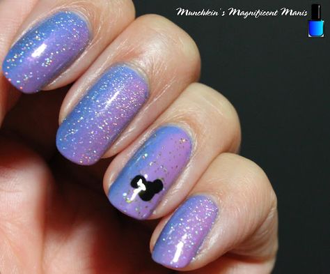 Disney's 50th Anniversary Nail Design Disney Anniversary Nails, Disney Nails 50th Anniversary, Disney 100th Anniversary Nails, Disney Fingernail Designs, Disney 50th Anniversary Nails, Disney World Nail Ideas, Disney Fingernails, Anniversary Nail Ideas, Disney Nails 2022